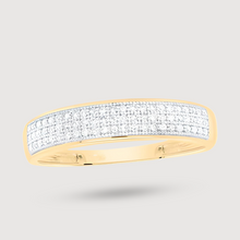  Men's Diamond Wedding Ring Band in 10k Yellow Gold. Featuring 1/5ctw Natural Round Diamonds. | GOLDZENN