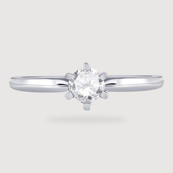 0.54CTW Bridal Ring in Round Diamond Solitaire Premium - 14k Gold