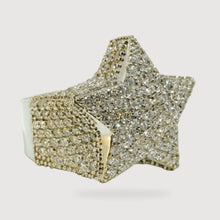  7.03 CTW Lab Diamond Star Ring – 14K Yellow Gold