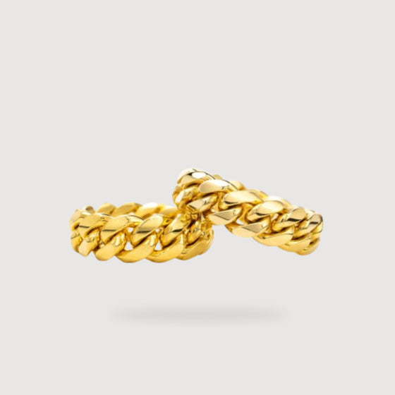 8mm - Miami Cuban Link Ring - Solid Gold