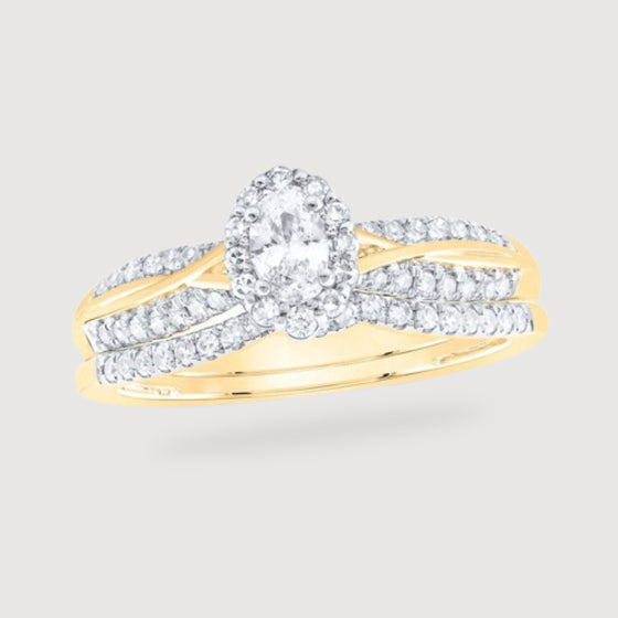 Brenda 0.50ctw Oval-Cut Engagement Ring - 10k Gold