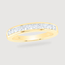  1/2CTW Round Diamond Anniversary Wedding Channel Engagement Ring Band - 14K Yellow Gold