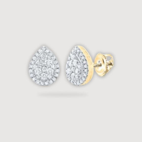 1/2CTW Diamond Fashion  Pear Earrings - 14K Rose Gold