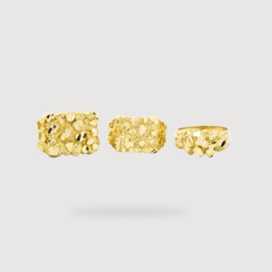 Gold Nugget Ring - 10k Solid Gold