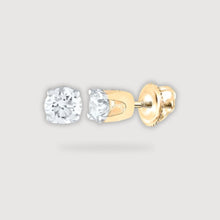  1/5CTW Round Diamond Stud Earrings - 14k Gold