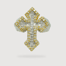  4.12 CTW Cross Cluster Diamond Ring – 14K Gold