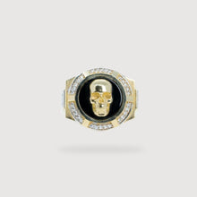  Skull in Onyx Gold Ring - 10k Gold