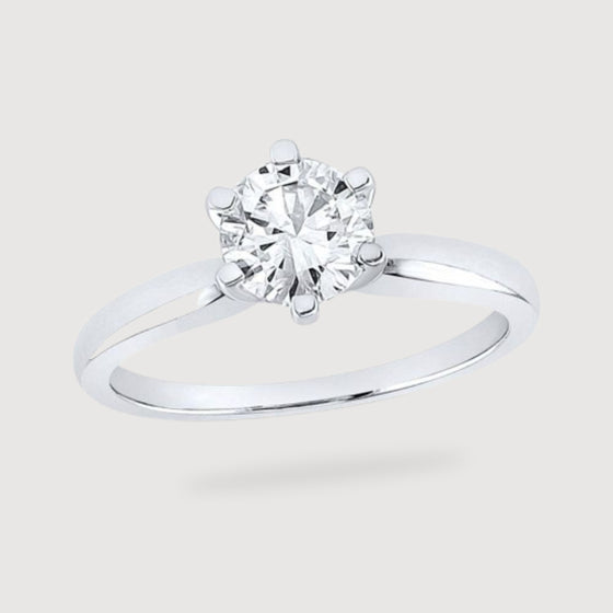 1.0CTW Solitaire Diamond Bridal Ring - 14k Gold