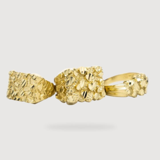 Gold Nugget Ring - 10k Solid Gold