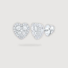  1/2CTW Diamond Fashion  Heart Earrings - 14K Gold