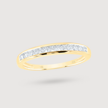  Eternity Channel-Set Wedding Ring Band in 14k Yellow Gold. Featuring 1/4ctw Natural Diamonds. | GOLDZENN 