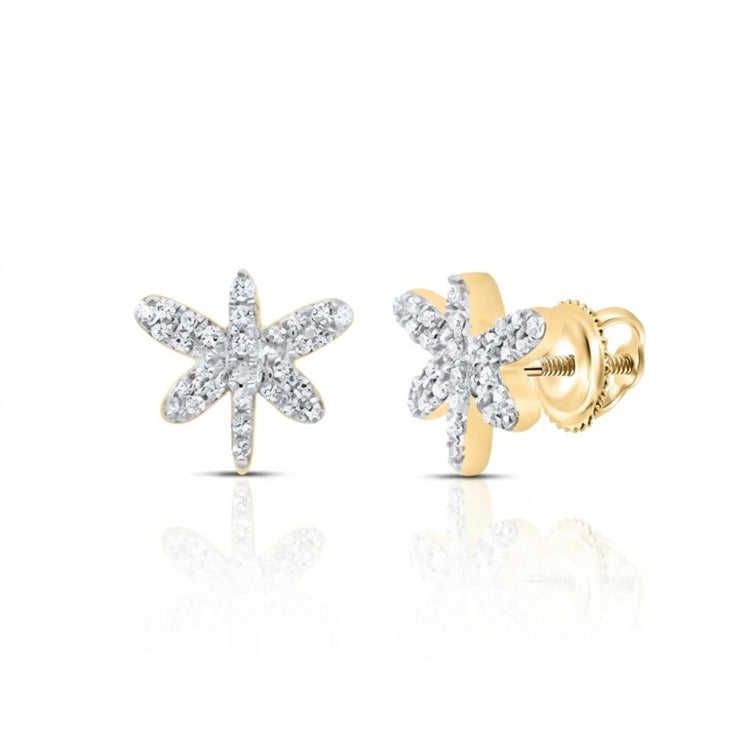 Add sparkle to your collection with these 1/6CTW natural diamond earrings in 10K yellow gold, featuring elegant designs and shimmering diamonds—perfect for any occasion.