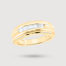  Five-Stone 1/4ctw Diamond Wedding Band Ring - 14k Yellow Gold