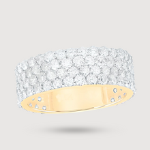  Four-Row 4-1/4ctw Diamond Band Ring - 10k Yellow Gold