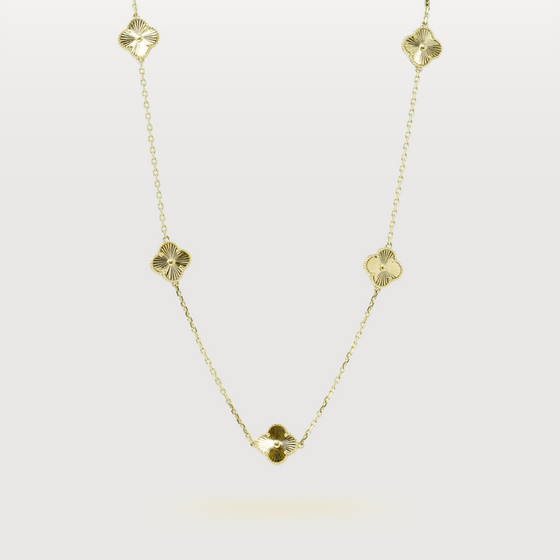 Gold Four Leaf Clover Necklace - 14k Yellow Gold