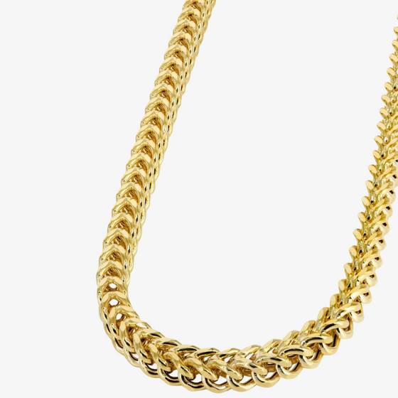 2mm-7mm Franco Chain - Hollow Yellow Gold