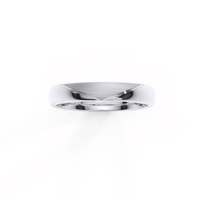 The Men's Wedding Band features a white gold geometric design with a subtle engraved V-shape on the front, displayed against a plain white background.