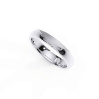Displayed on a white background, the Men's Wedding Band in white gold features a geometric design—an elegant and modern choice for a classic men's wedding band.