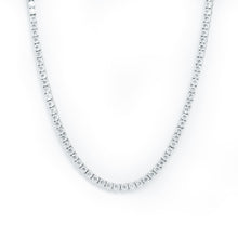  Tennis Chain with certified moissanite stone in 925 Sterling silver. Available in 2mm-5mm widths | GOLDZENN 