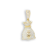  Money Bag Pendant - 10k Solid Gold| GOLDZENN- Full detail of the pendant.