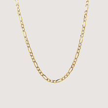  Pavé Figaro Chain, crafted from solid yellow gold with pavé diamonds.