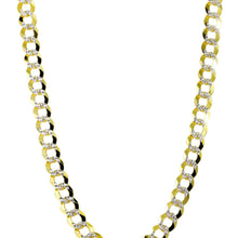  2mm-5.5mm Pavé Curb Link Chain - Solid Yellow Gold