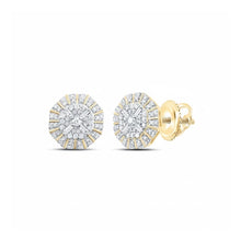  Aretes hexagonales de diamantes de oro blanco de 10 quilates (3/8 quilates)