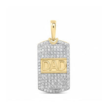  Colgante de oro amarillo de 10 quilates con diamantes de 1/3 CTW