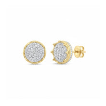  1CTW Natural Diamond P1 Round Men's Earring 10K Gold