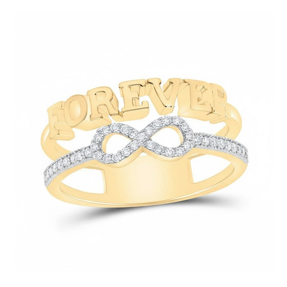10K Gold Forever Infinity Ring 1/6 CTTW Diamond