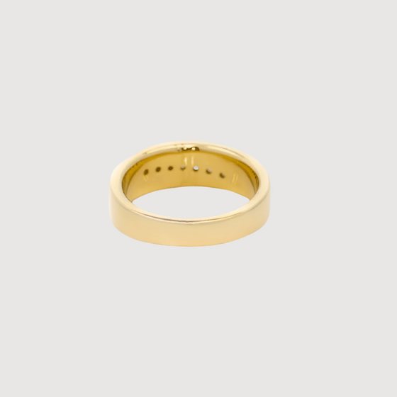 Multi-Stone Diamond Wedding Ring - 14k Yellow GoldDiscover the timeless elegance of the Multi-Stone Diamond Wedding Ring, crafted in 14K yellow gold for men. Perfect for those who appreciate luxury and style.