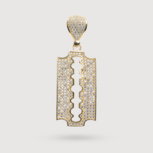  Shop Razor Blade Pendant with CZ Stones, expertly crafted in 14k Yellow Gold. 