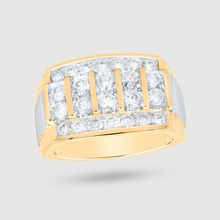  Ribbed Shank 2ctw Diamond Ring - 14k Yellow Gold