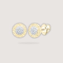  1/5CTW Round Diamond Men's Stud Earrings - 10K Yellow GoldElevate your style with these stunning diamond men's stud earrings in 10K yellow gold. Timeless elegance at its finest.