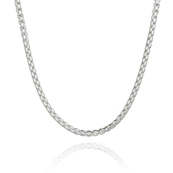 Alt=" Box Chain White Gold - 2mm "