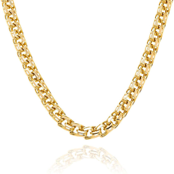 Alt=" Hollow Chino Chain - 6mm Discover GOLDZENN’s 6mm Hollow Chino Chain, crafted in premium gold for a lightweight, slim design."