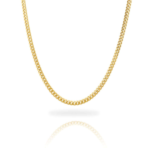 Cuban Link Chain Solid Gold 4mm - Box Lock Delicate 4mm solid gold Cuban link chain made with fine Italian gold. Secure box lock. Available in 10k, 14k, & 18k gold. Shop now!