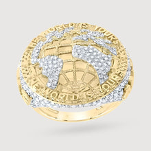  1-3/8CTW Diamond The World Is Yours Fashion Ring - 10K Yellow Gold