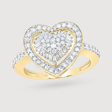  5/8CTW Diamond Fashion Heart Ring - 10K Gold