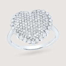  1CTW Diamond Fashion Heart Ring - 14K White Gold