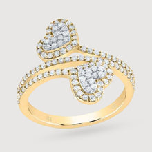  5/8CTW Diamond Fashion Heart Ring- 10K Gold