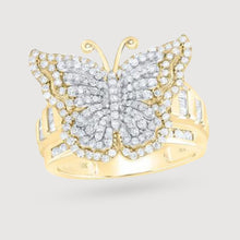  1-1/4CTW Diamond Fashion Ladies Buttery Statement Ring - 10K Gold