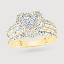  7/8CTW Diamond Fashion Heart Ring - 10K Gold