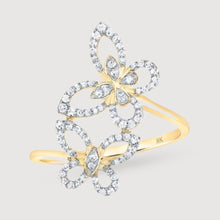  1/4CTW Diamond Fashion Butterfly Ladies Ring - 10K Gold