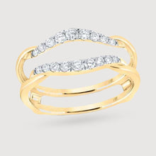  1/3CTW Round Diamond Wrap Ring Guard Enhancer Fashion Ring - 14K Gold