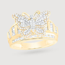  1CTW Diamond Fashion Butterfly Ring - 10K Yellow Gold