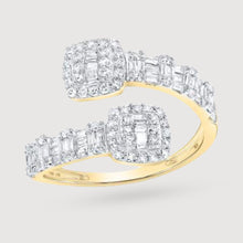  5/8CTW Round Diamond Cushion Cuff Band Nicoles Dream Collection Fashion Ladies Ring- 10k Gold