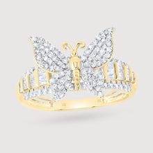  5/8CTW Diamond Butterfly Fashion Ring- 10K Gold