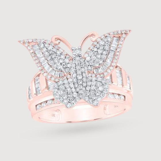 1-1/2CTW Diamond  Fashion Butterfly- 10K Gold