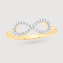  1/6CTW Diamond Fashion Infinity Ladies Ring - 10K Gold